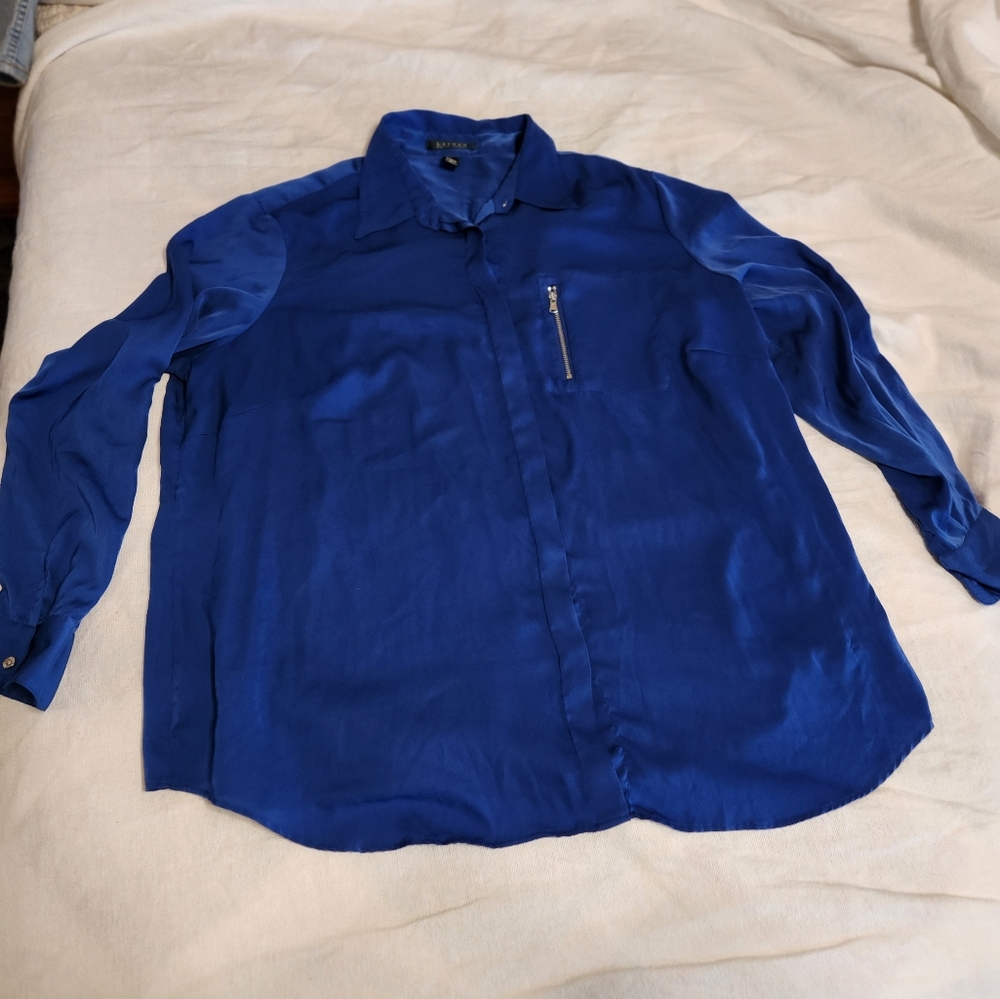Ralph Lauren Royal Blue Blouse. Size 2X